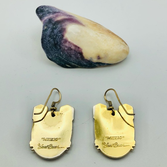 Laurel Burch “Miikio” Vintage 1970s Dangle Earrings - Picture 4 of 8